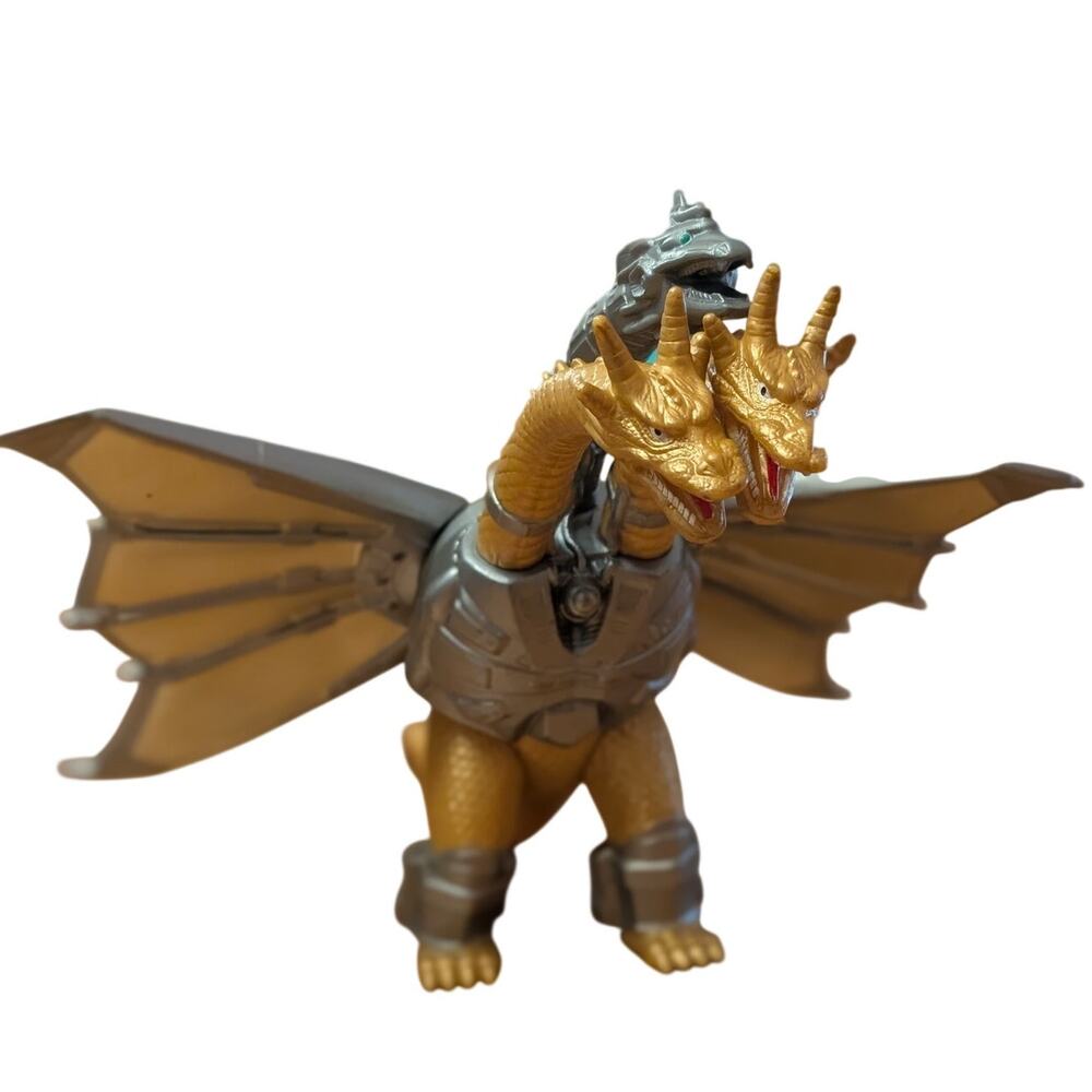 1998 BANDAI MECHA KING GHIDORAH Vinyl Figure Movie Monster Series Dark Gold